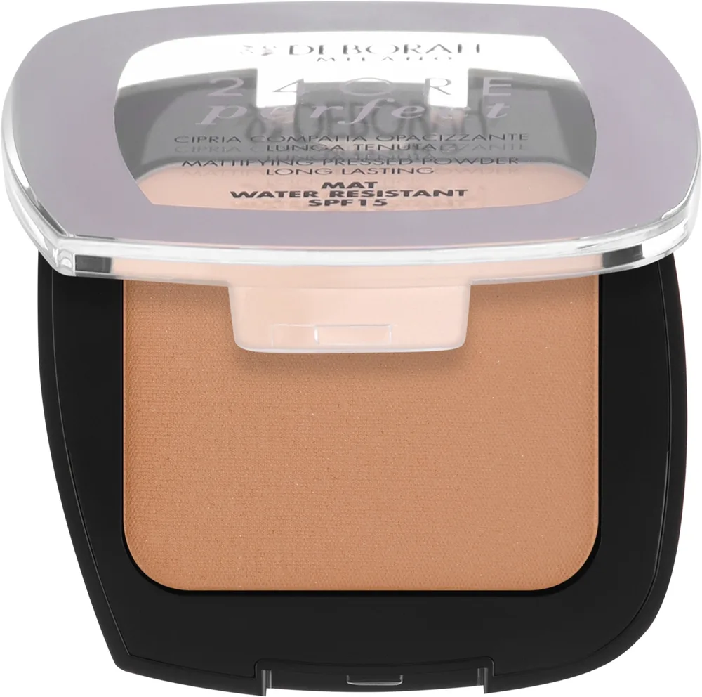 Пудровая тональная основа Deborah Fondotinta 24 Ore Perfect SPF 15 матирующая, 9 г, оттенок 4 - Beige