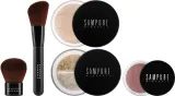 Sampure Minerals Picture Perfect Makeup Set Fair Medium набор для макияжа минеральная пудра тональная пудра румяна кисть кабуки кисть для румян 5 предметов — фото 1