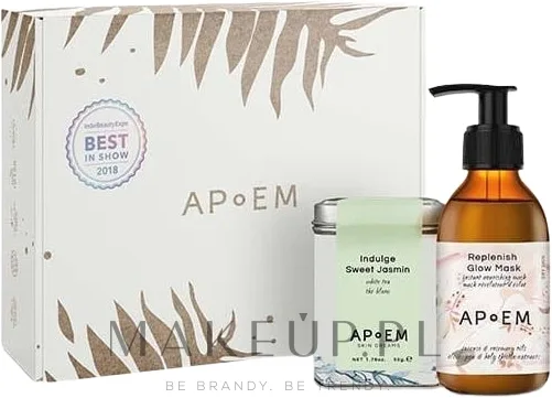 Набор APoEM Glow Skin маска для лица с чиа и каолином и травяной чай с жасмином 150 мл+50 г