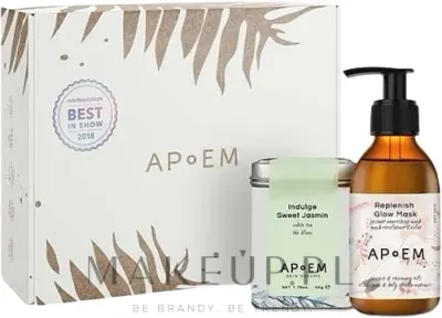 Набор APoEM Glow Skin маска для лица с чиа и каолином и травяной чай с жасмином 150 мл+50 г