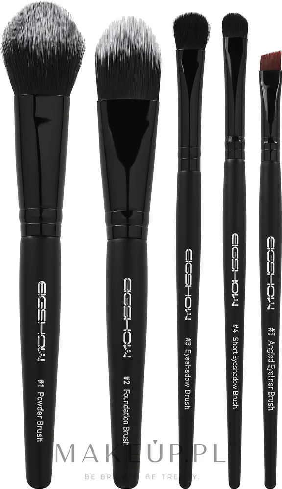 Eigshow Beauty Eigshow Jade Series Essential Brush Set Black - Набор кистей для макияжа Eigshow Jade Series Essential Brush Set Black 5 шт