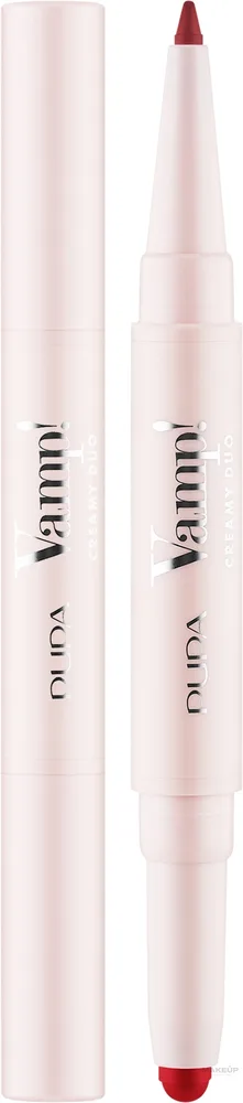 Помада-карандаш для губ Pupa Vamp! Creamy Duo 2 в 1, оттенок 012 - Cherry Red
