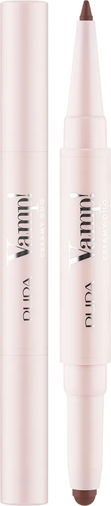 Помада-карандаш для губ Pupa Vamp! Creamy Duo 2 в 1, оттенок 020 - Brown Nude