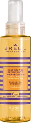 Масло для тела и волос солнцезащитное Brelil Silky Sun SPF 6 с маслом манго 150 мл