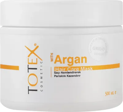 Totex Cosmetic Totex Cosmetic Hair Care Mask With Argan - Маска для волос Totex с аргановым маслом, питание и объём, масло ши, диметиконол, 500 мл