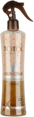 Totex Cosmetic Keratine кондиционер-спрей для волос двухфазный с кератином, несмываемый, для лёгкого расчёсывания, 400 мл