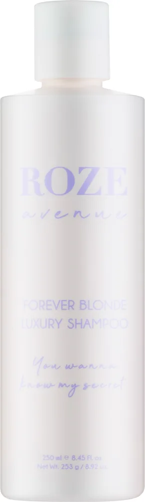 Шампунь Roze Avenue Forever Blonde против желтизны блонд-волос с фиолетовым пигментом, 250 мл