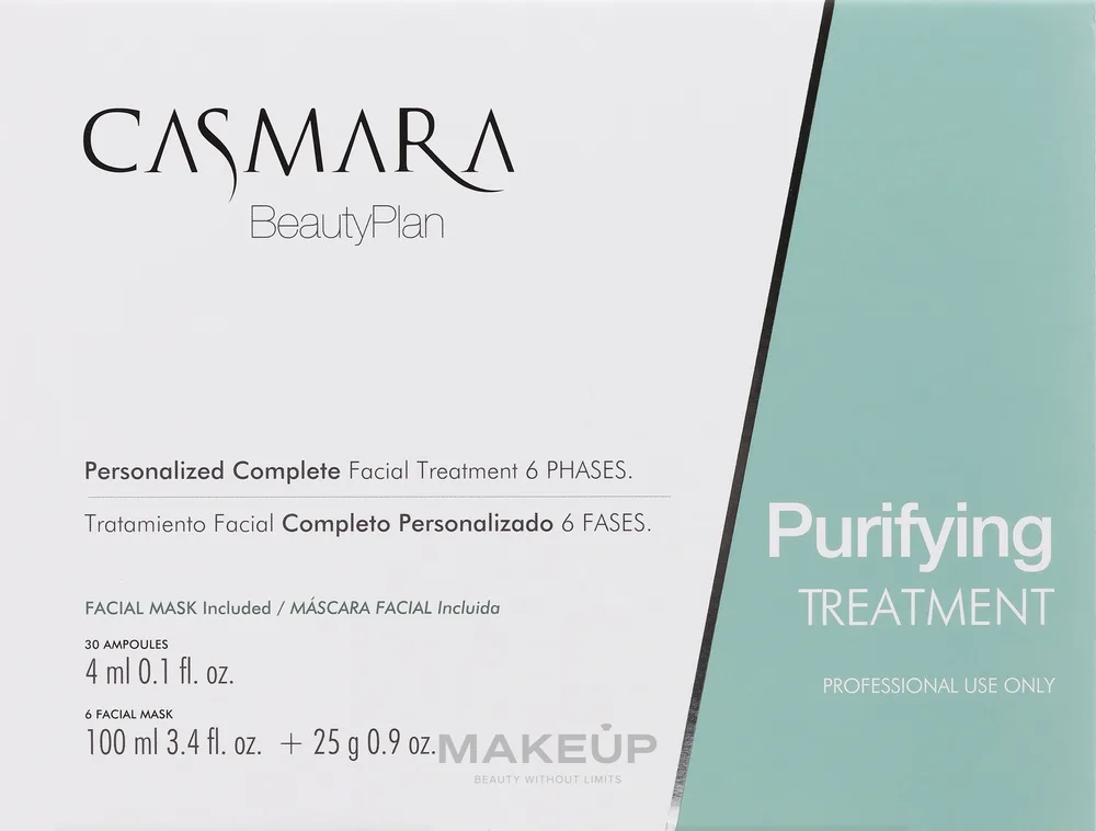 Набор Casmara Purifying Treatment ампулы 30 x 4 мл и маски 6 x 100 мл для профессионального ухода