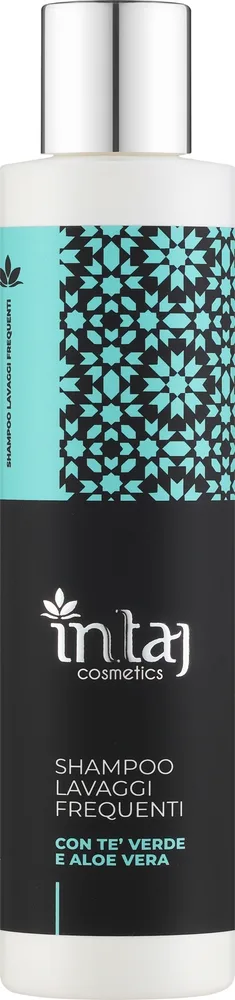 Шампунь Intaj Cosmetics с зелёным чаем и алоэ для частого мытья волос, 200 мл