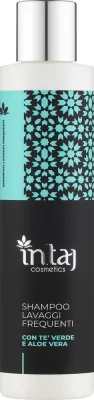 Шампунь Intaj Cosmetics с зелёным чаем и алоэ для частого мытья волос, 200 мл