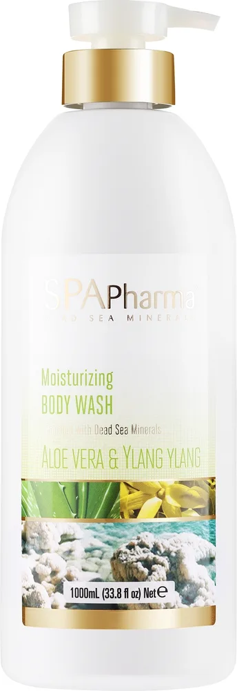 Увлажняющий гель для душа Spa Pharma Aloe Vera & Ylang Ylang с алоэ вера, 1000 мл