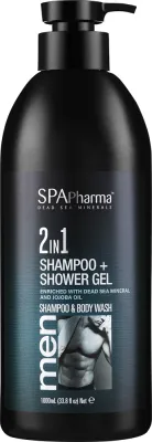 Шампунь и гель для душа Spa Pharma Men 2 в 1 Energizing, 1000 мл