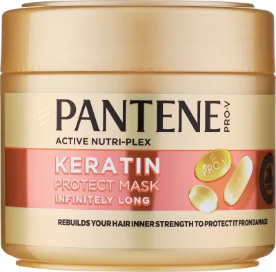 Маска для длинных волос Pantene Pro-V восстановление, пантенол, ниацинамид, витамин E, для нормальных волос, 300 мл