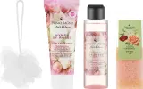 Набор Primo Bagno Nymph Of Roses лосьон гель для душа соль для ванны и мочалка с алоэ и розой 2x100 мл+100 г — фото 2