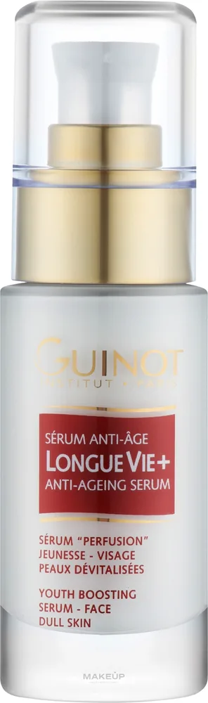 Сыворотка для лица Guinot Longue Vie + антивозрастная с маслом ши аминокислотами и витамином C 30 мл