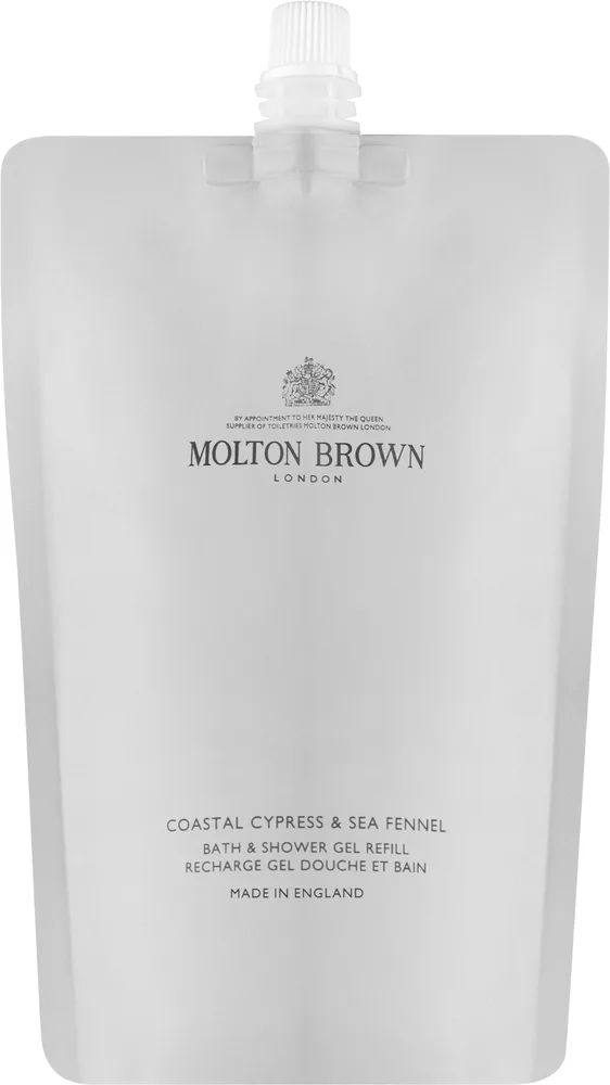 Гель для душа и ванны Molton Brown Coastal Cypress & Sea Fennel сменный блок, 400 мл
