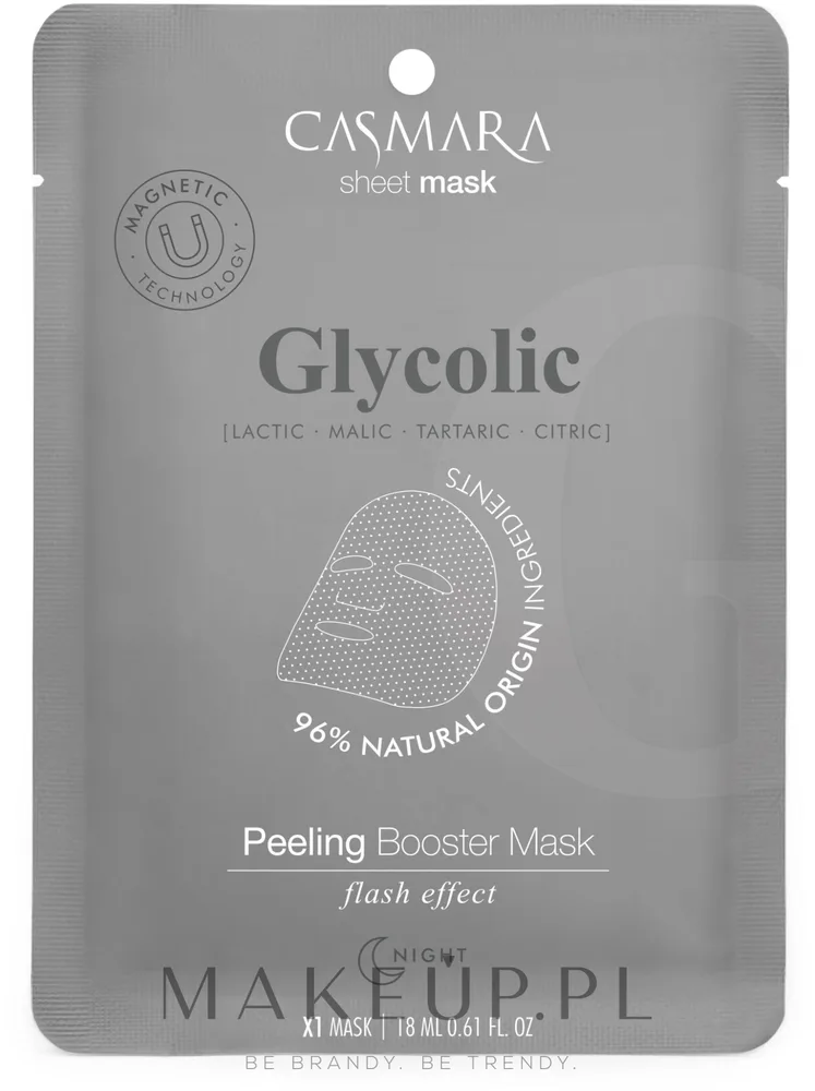 Маска-бустер для лица Обновление, с гликолевой кислотой Casmara Glycolic Peeling Booster Mask