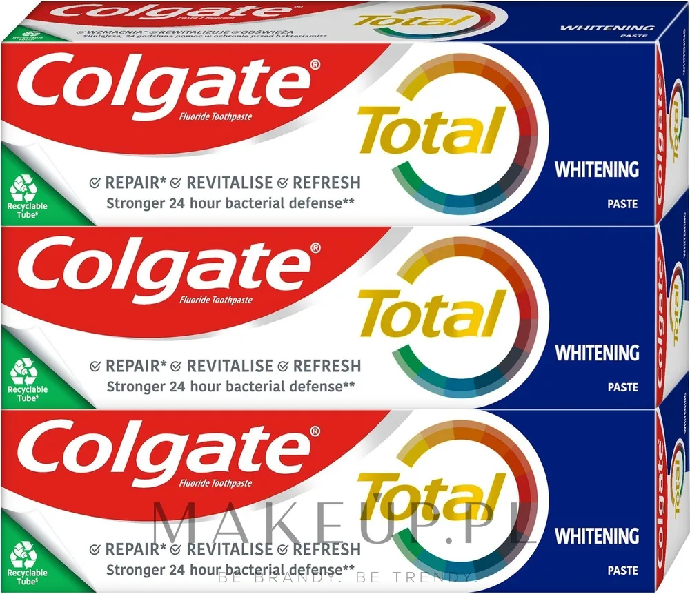 Набор отбеливающих зубных паст Colgate Total Whitening 3 x 75 мл