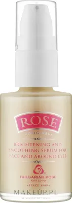 Сыворотка для лица и век Bulgarian Rose Rose рассветляющая с розовой водой гороховым экстрактом и арганой 30 мл/ Болгарская Роза