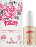 Сыворотка для лица и век Bulgarian Rose Rose рассветляющая с розовой водой гороховым экстрактом и арганой 30 мл/ Болгарская Роза — фото 2