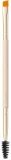 Двусторонняя кисть для бровей и подводки Eveline Cosmetics E05 из синтетического ворса со спиралью — фото 1