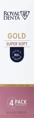 Набор зубных щеток Royal Denta Gold Super Soft 4 шт с очень мягкой щетиной