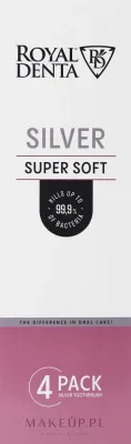 Набор зубных щеток Royal Denta Silver Super Soft 4 шт с очень мягкой щетиной