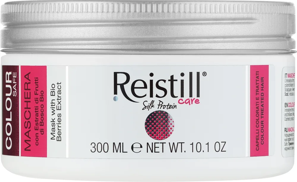 Маска для окрашенных волос Reistill Brilliant Plus защита цвета, масло ши, экстракт винограда, малины, шёлк, 300 мл