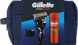 Набор для бритья Gillette Proglide гель с миндальным маслом станок и подставка 200 мл — фото 1