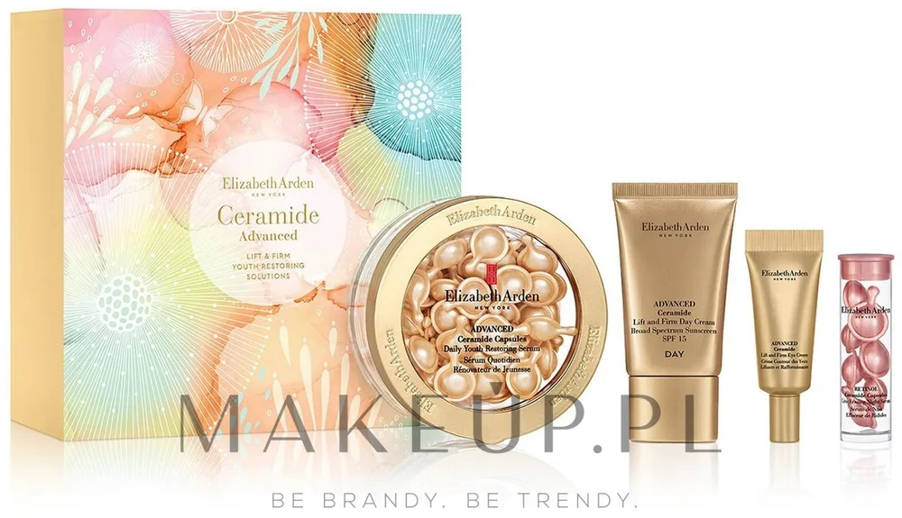 Набор Elizabeth Arden Ceramide Advanced капсулы 60 шт ночные капсулы 7 шт крем для области вокруг глаз 5 мл и крем для лица 15 мл