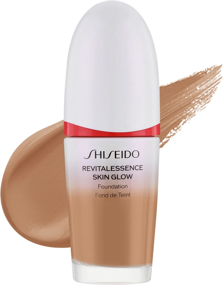 Тональная основа Shiseido Revitalessence Skin Glow Foundation SPF 30 PA+++ сияющая, 30 мл, оттенок 410 - Sunstone