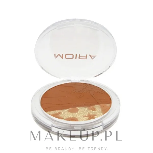 Бронзирующая пудра Moira Signature Bronzer двухтональная сияющая, 9 г, оттенок SBZ003 - Golden Sunset