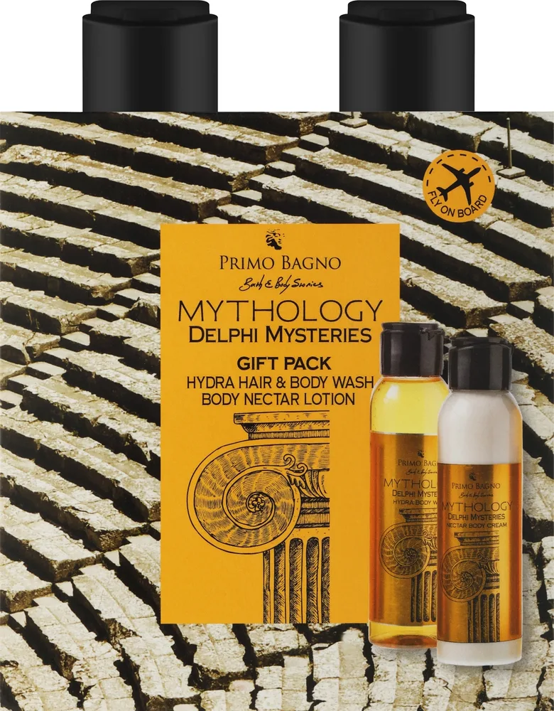 Набор Primo Bagno Mythology Delphi Mysteries гель для душа и крем для тела с алоэ и пантенолом 2x100 мл