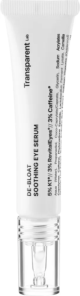 Сыворотка для области вокруг глаз Transparent Lab De Bloat с витамином K кофеином и экстрактом иглицы 15 мл