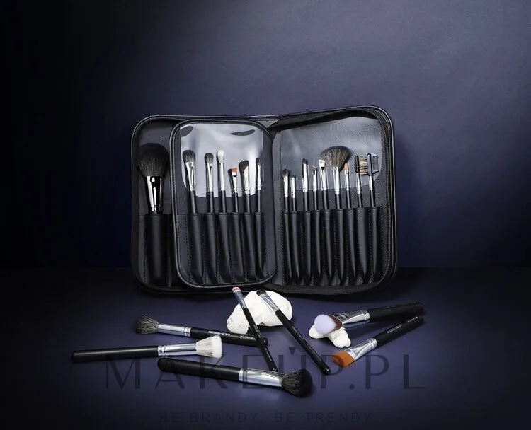 Набор кистей для макияжа Eigshow Beauty Master Series-PRO Bright Silver 26 шт. с чехлом