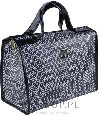 Косметичка Auri Simple Black and White XL черно-белая с тремя карманами 29х21х15 см