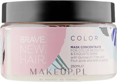 Маска для окрашенных волос Brave New Hair Color бессульфатная, протеин киноа, экстракт грецкого ореха, фруктовые кислоты, UV-фильтр, 250 мл