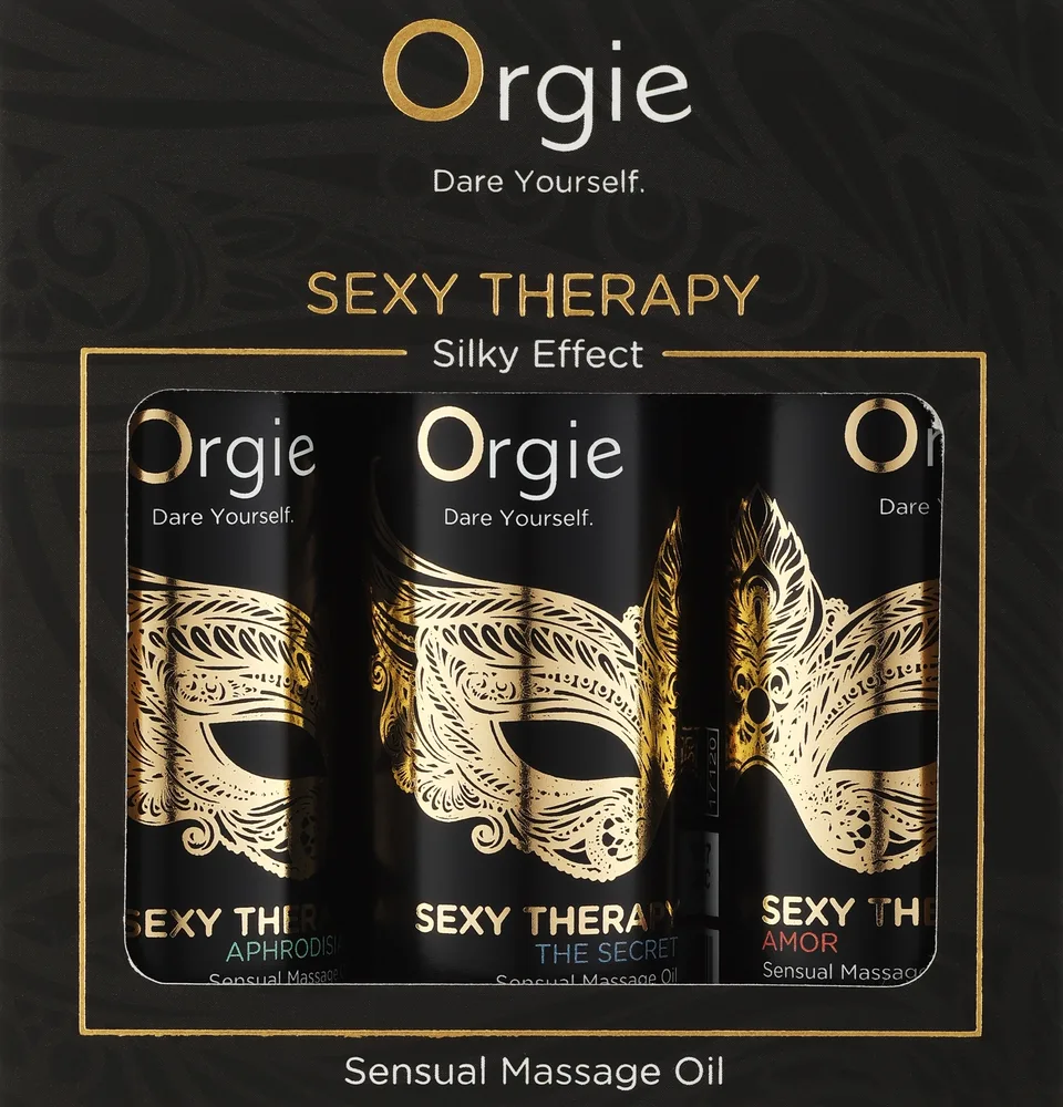 Набор массажных масел Orgie Sexy Therapy с миндальным маслом и оливой 3x30 мл