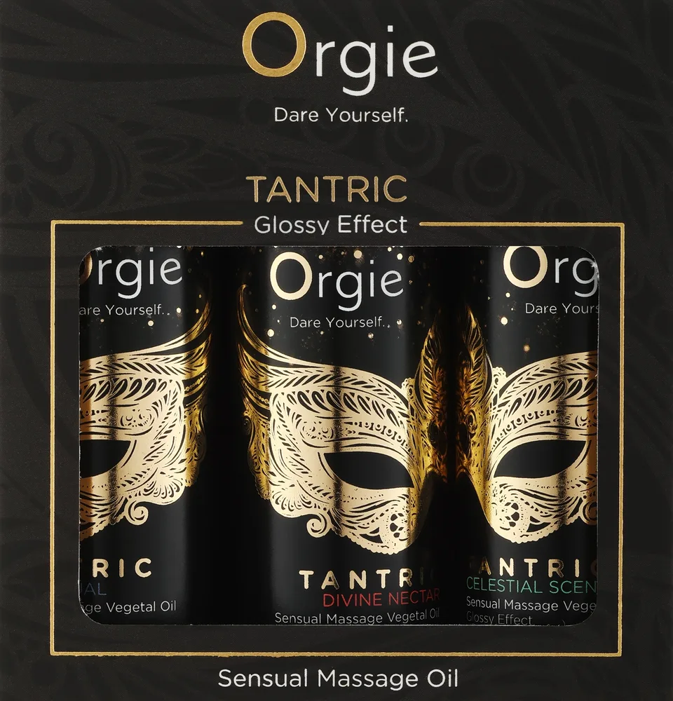 Набор массажных масел Orgie Tantric с миндальным и аргановым маслом 3x30 мл