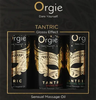 Набор массажных масел Orgie Tantric с миндальным и аргановым маслом 3x30 мл