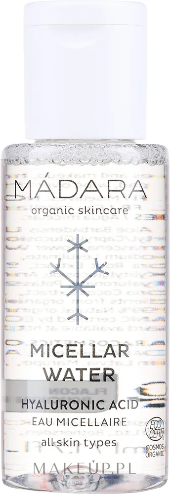 Madara Cosmetics Madara Micellar Water - Madara EcoFace мицеллярная вода с розовой водой гамамелисом и пионом для лица 50 мл