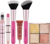 Набор для макияжа лица Makeup Revolution Blush and Glow Set румяна, хайлайтеры и кисти, шесть предметов — фото 2