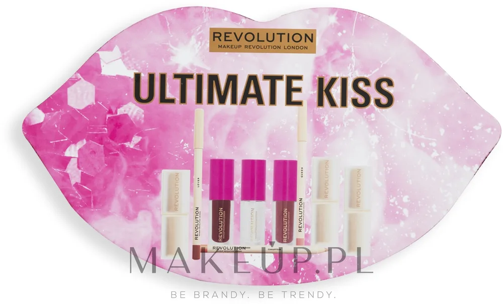 Набор для губ Makeup Revolution Ultimate Kiss 3 помады 3 карандаша и 3 блеска 9 предметов
