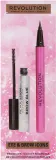 Набор для глаз Makeup Revolution Eye & Brow Icons клей для бровей и жидкая подводка — фото 1