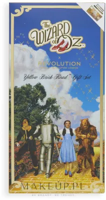 Набор Makeup Revolution x Wizard of Oz Yellow Brick Road палетка теней блеск для губ и 2 кисти