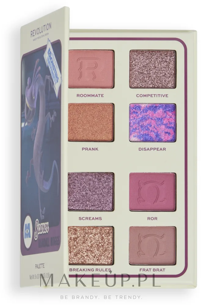 Палетка теней Makeup Revolution x Monsters University Card Palette Randall Scare 8 оттенков