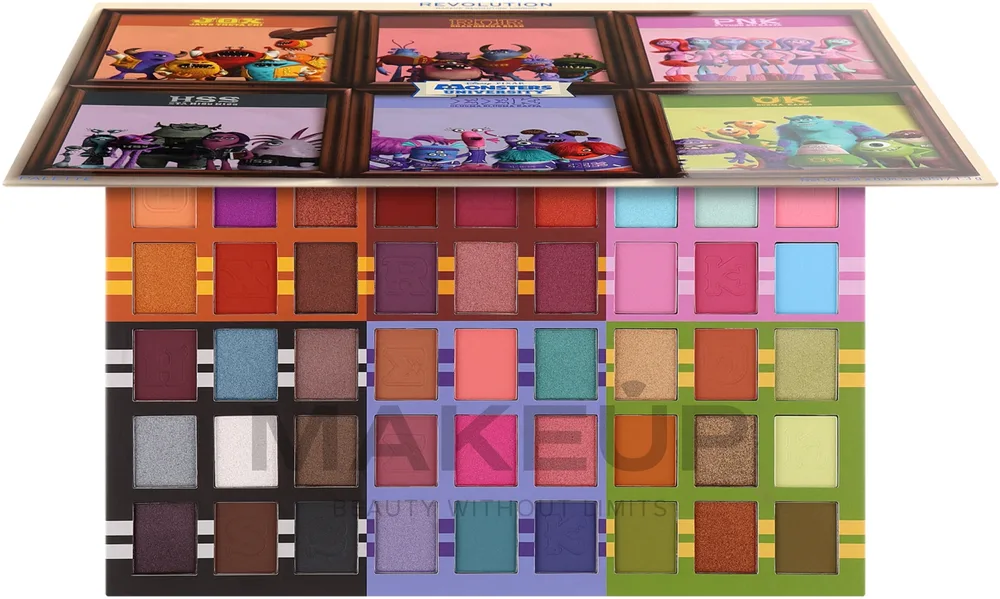 Палетка теней Makeup Revolution Monsters University Fraternity And Sorority Palette 54 оттенка