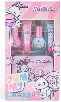 Набор детской косметики Martinelia Yummy Makeup & Case 2 блеска для губ 2 лака для ногтей и металлический футляр