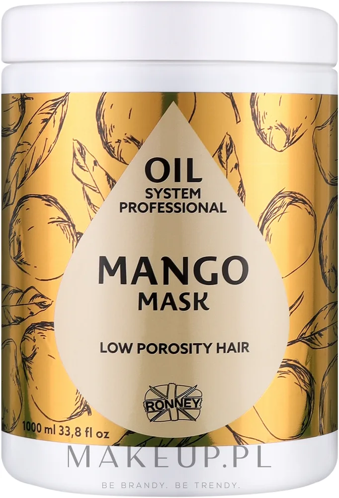 Маска для низкопористых волос Ronney Professional Oil System с маслом манго, кунжутное масло, экстракт амлы, кокос, 1000 мл