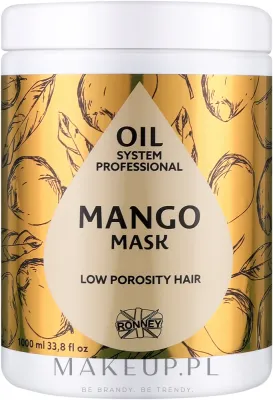 Маска для низкопористых волос Ronney Professional Oil System с маслом манго, кунжутное масло, экстракт амлы, кокос, 1000 мл